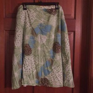 Printed knee length skirt